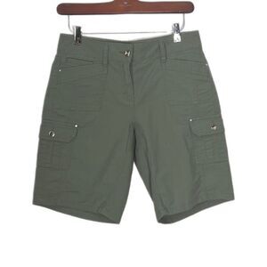 White House Black Market Jeweled Olive Green Cargo Shorts